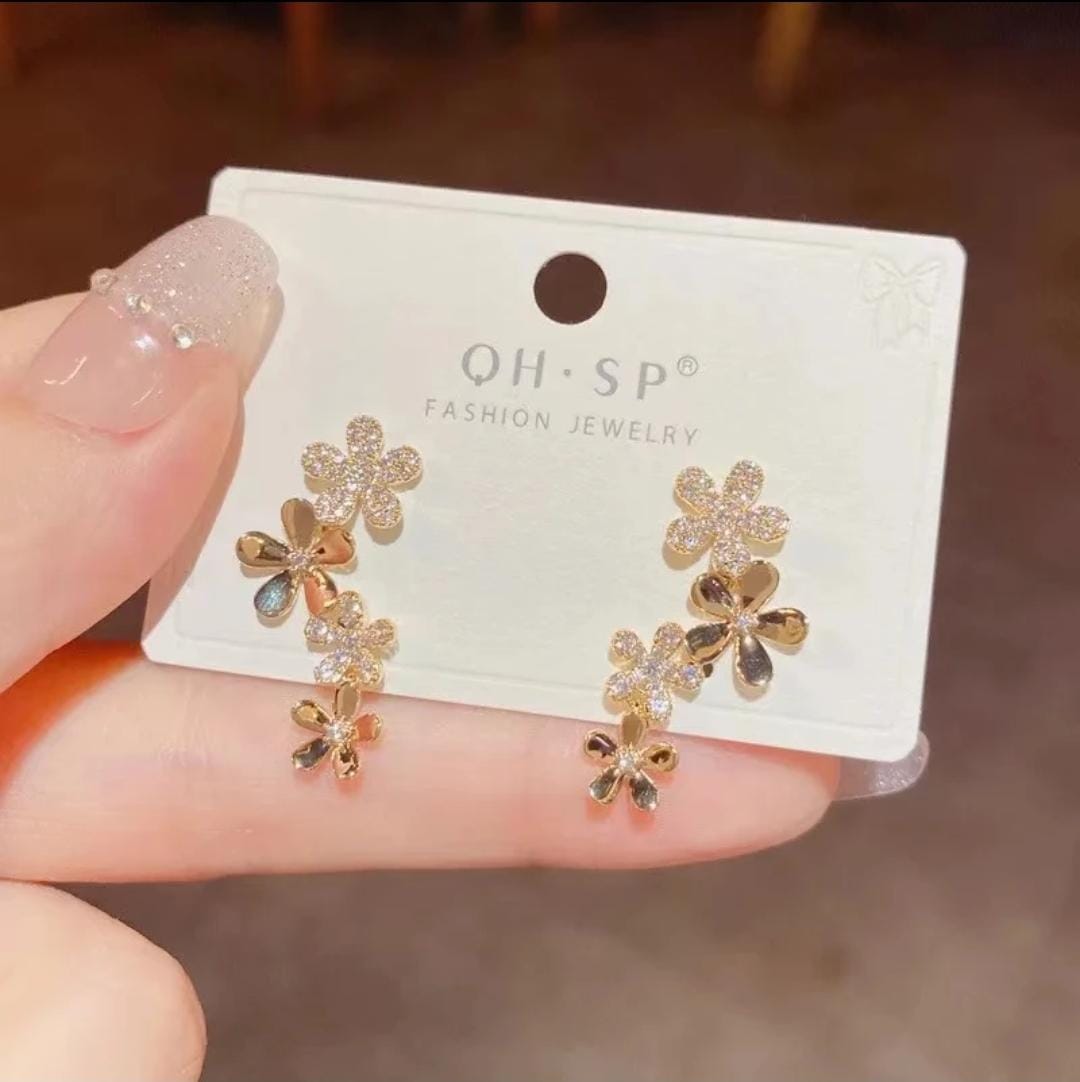 Flower drop Earrings